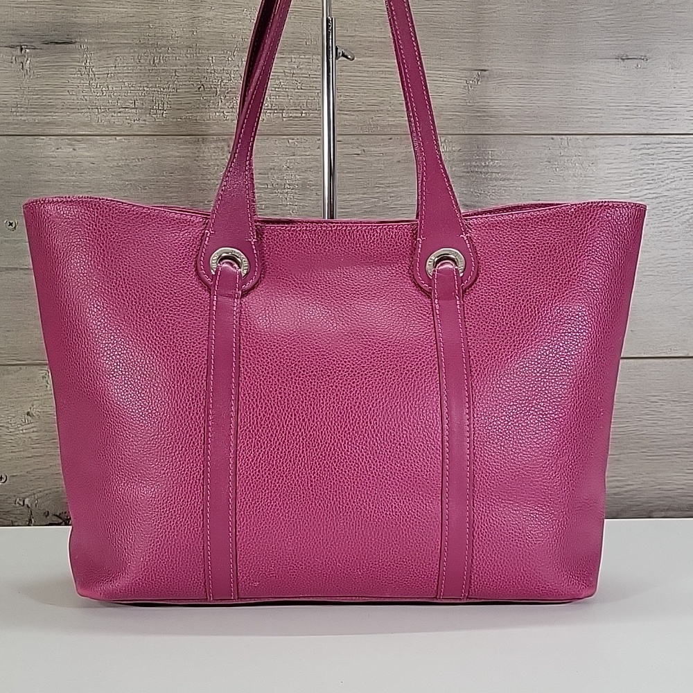 Longchamp Pink Pebbled Leather Tote - Picture 4 of 16